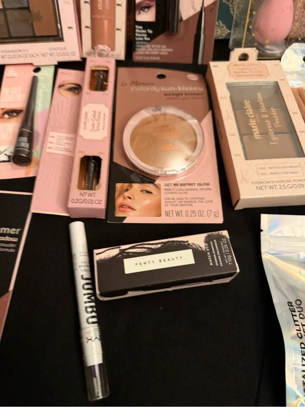 Assorted Makeup Collection - Pink & Rose Gold Accents-18 Pc
